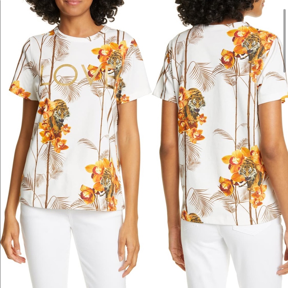 Ted Baker Viiolot Tiger Print Top